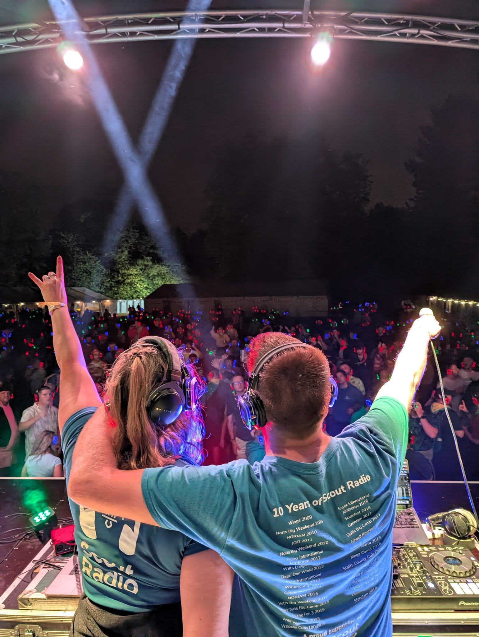 Scout Radio DJing live in front of an event crowd